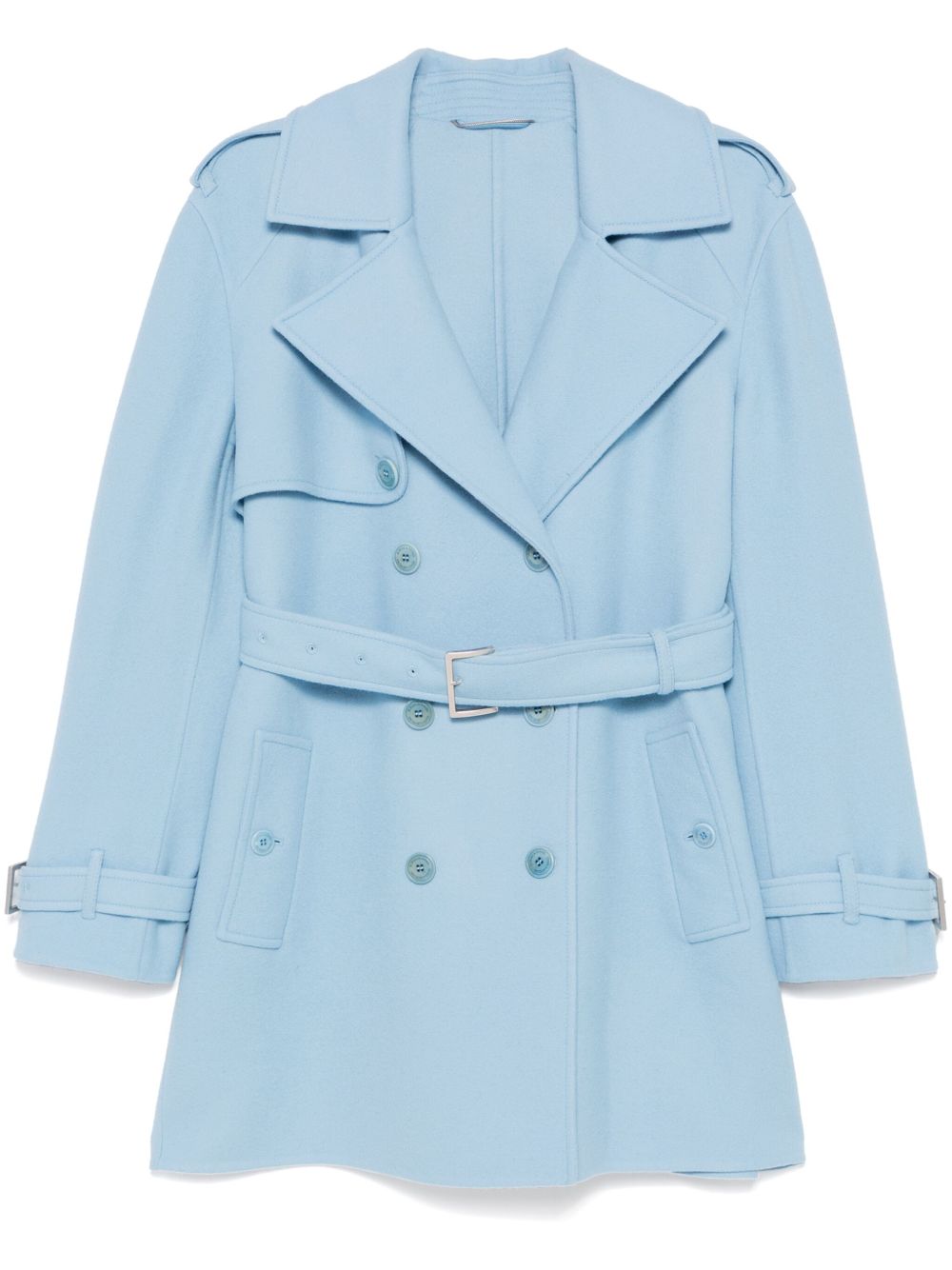 Ermanno Scervino 初剪羊毛外套 - 蓝色