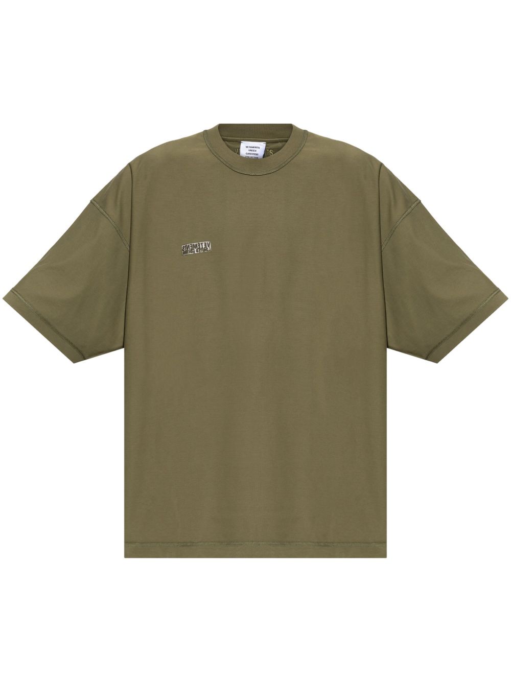 VETEMENTS logo刺绣T恤 - 绿色