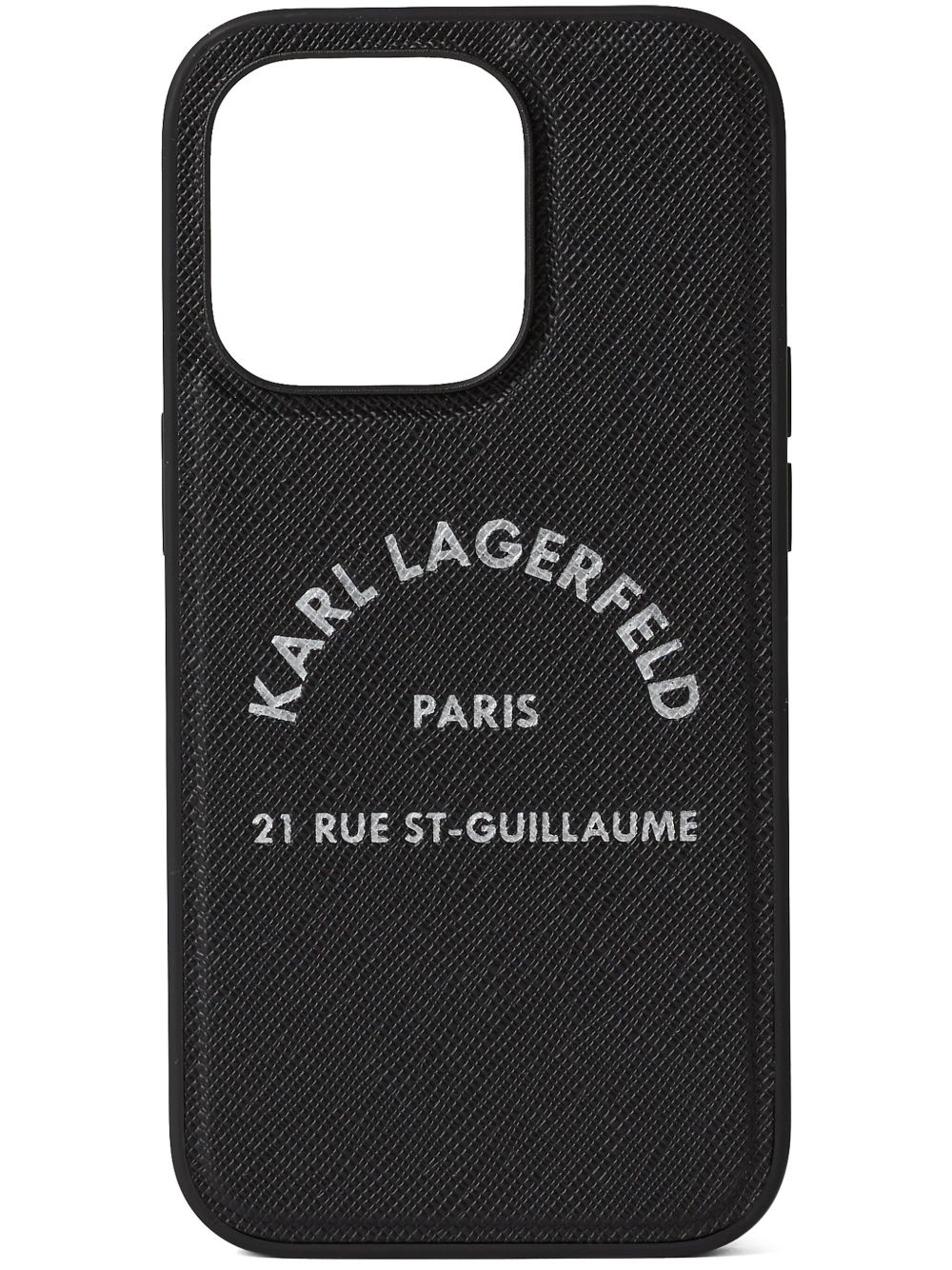 Karl Lagerfeld iPhone 14 Pro Rue St-Guillaume 手机壳 - 黑色