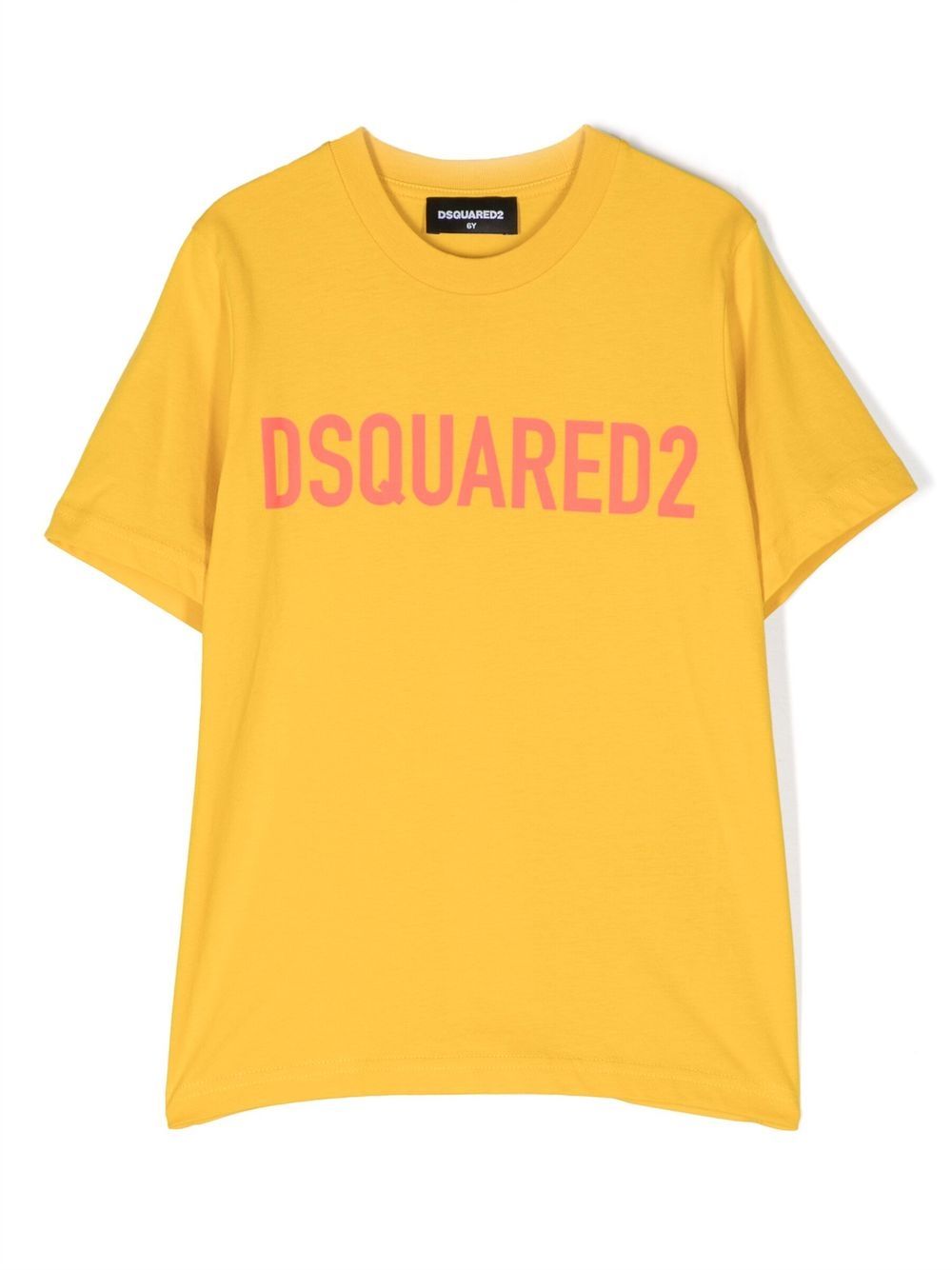 DSQUARED2 KIDS logo印花短袖T恤 - 黄色
