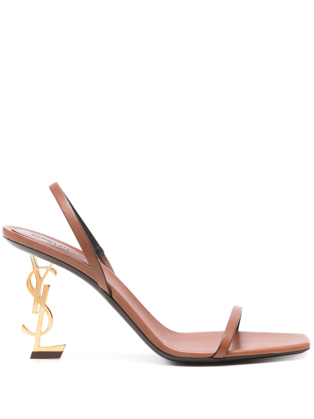 Saint Laurent Opyum 凉鞋（8.5厘米） - 褐色