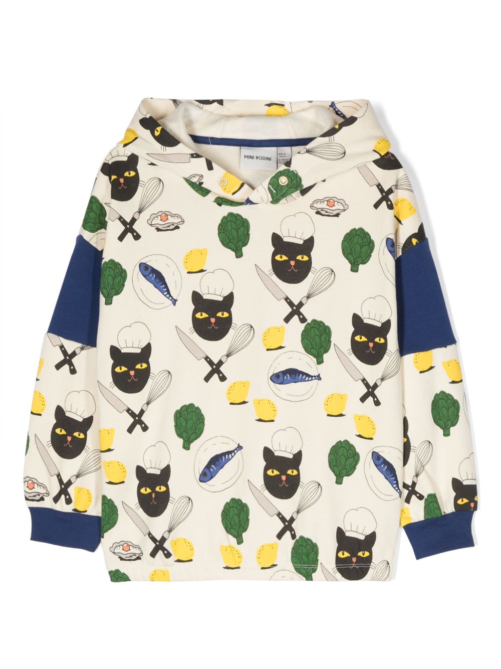 Mini Rodini Chef Cat 连帽衫 - 中性色