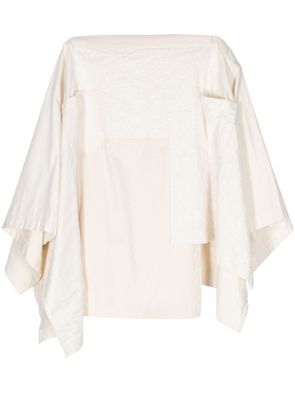 Comme des Garçons TAO 拼接设计垂坠半身裙 - 白色