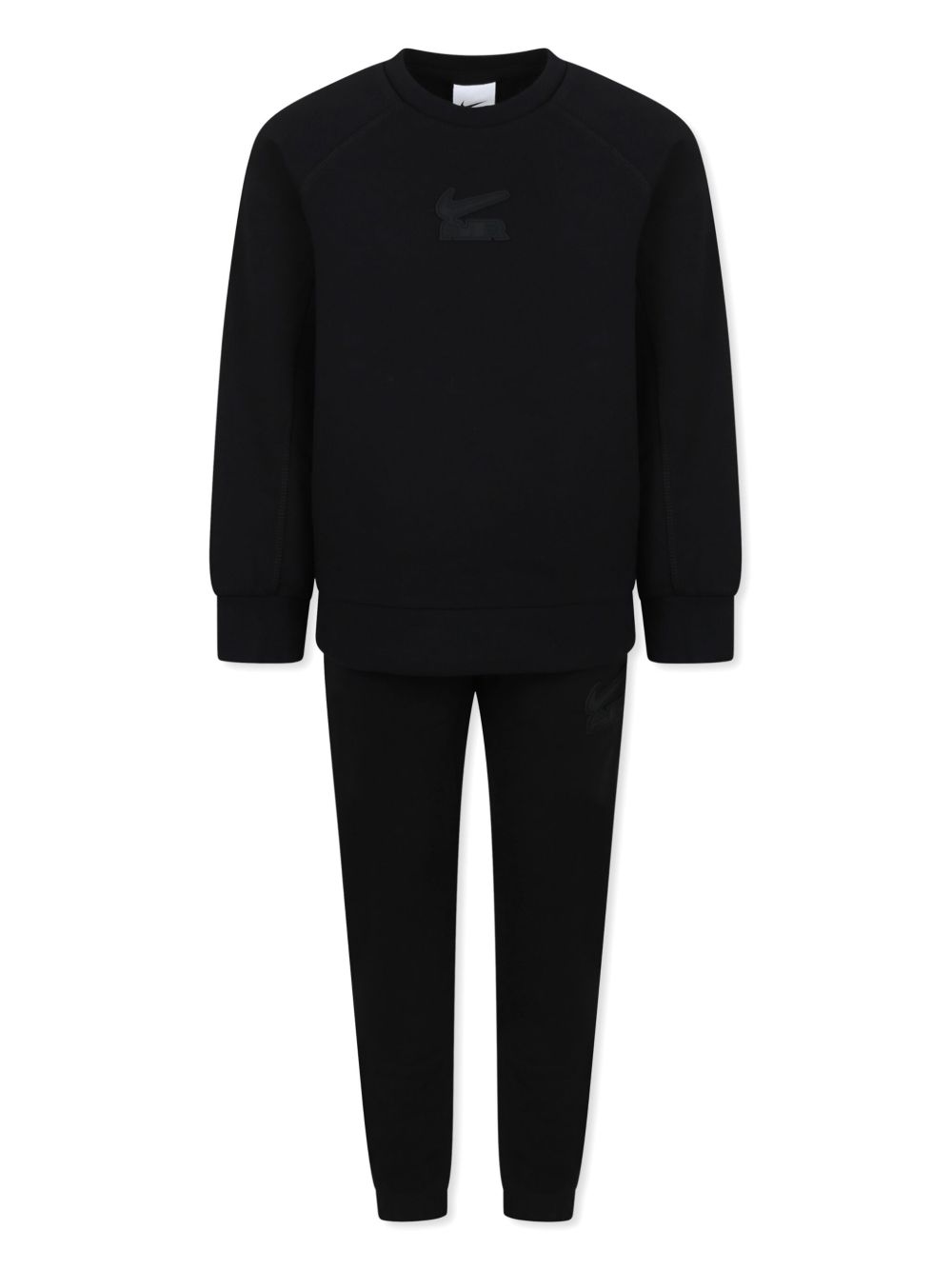 Nike Kids logo-appliqué tracksuit set - 黑色