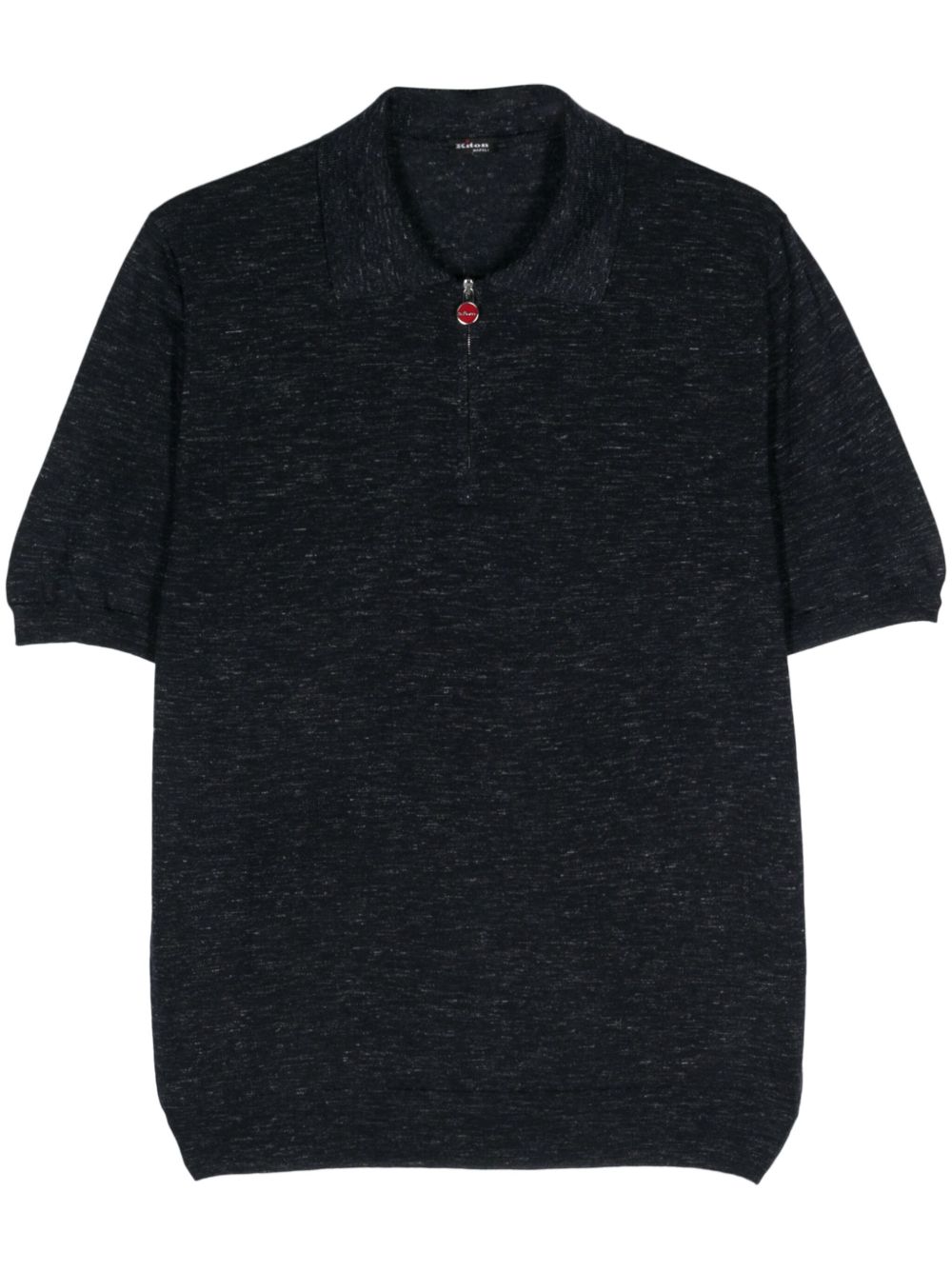 Kiton 混色密织polo衫 - 蓝色