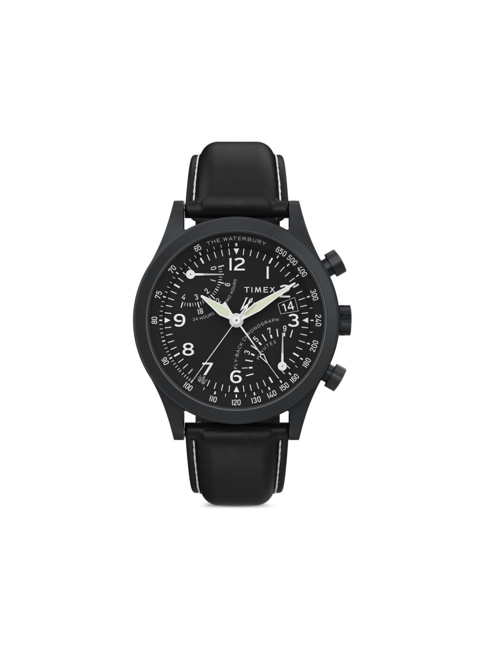 TIMEX Waterbury Traditional Fly Back Chronograph 43毫米腕表 - 黑色