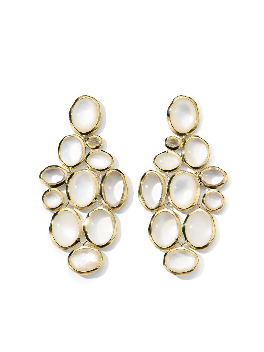 IPPOLITA 18K黄金 Cascade 珍珠母贝耳环 - 金色
