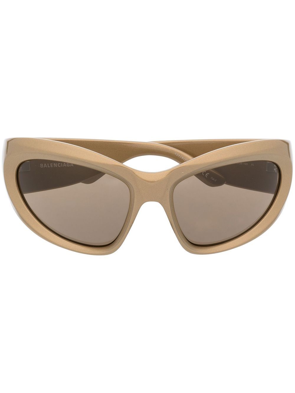 Balenciaga Eyewear BB0228S 猫眼框太阳眼镜 - 金色