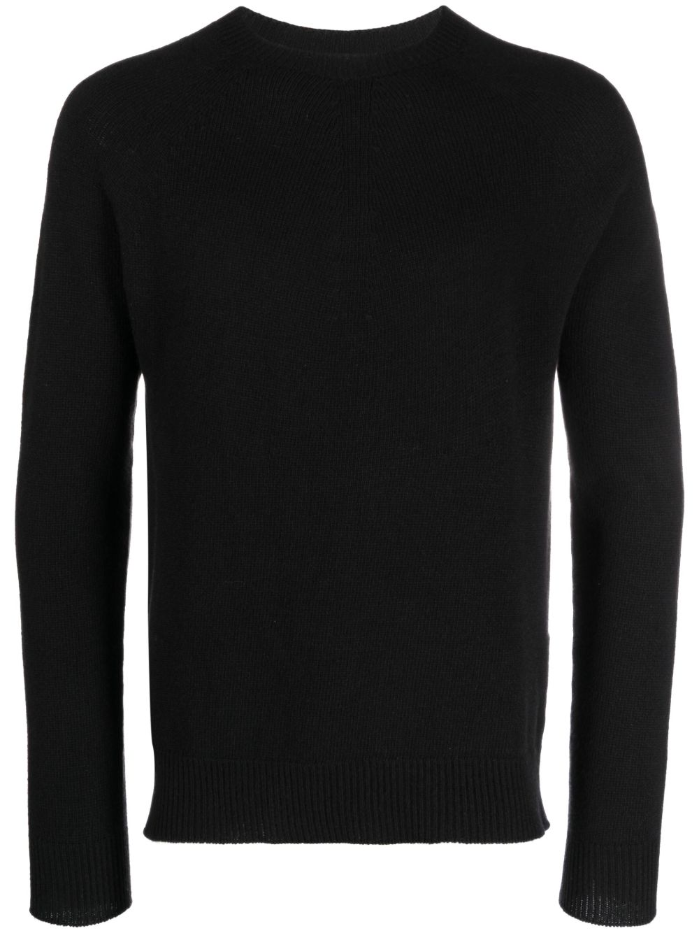 Jil Sander 圆领长袖毛衣 - 黑色