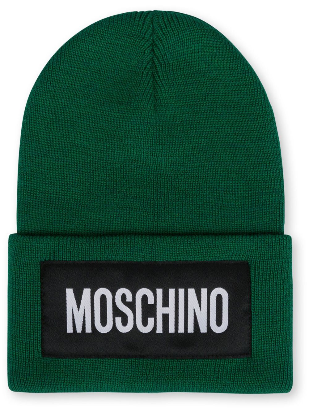 Moschino 标贴套头帽 - 绿色