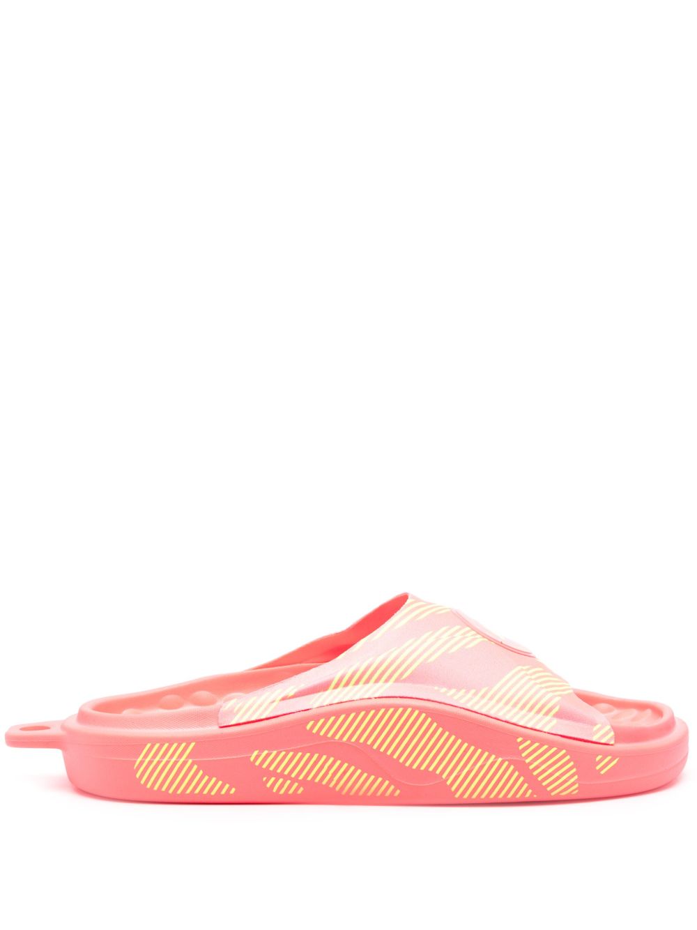 adidas by Stella McCartney 条纹防水拖鞋 - 粉色