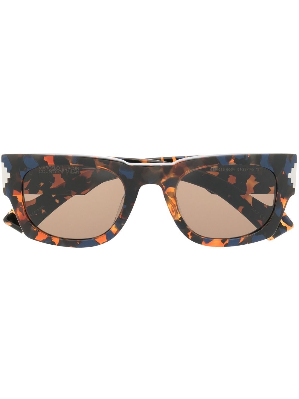 Marcelo Burlon County of Milan Eyewear Calafate 玳瑁纹太阳眼镜 - 褐色