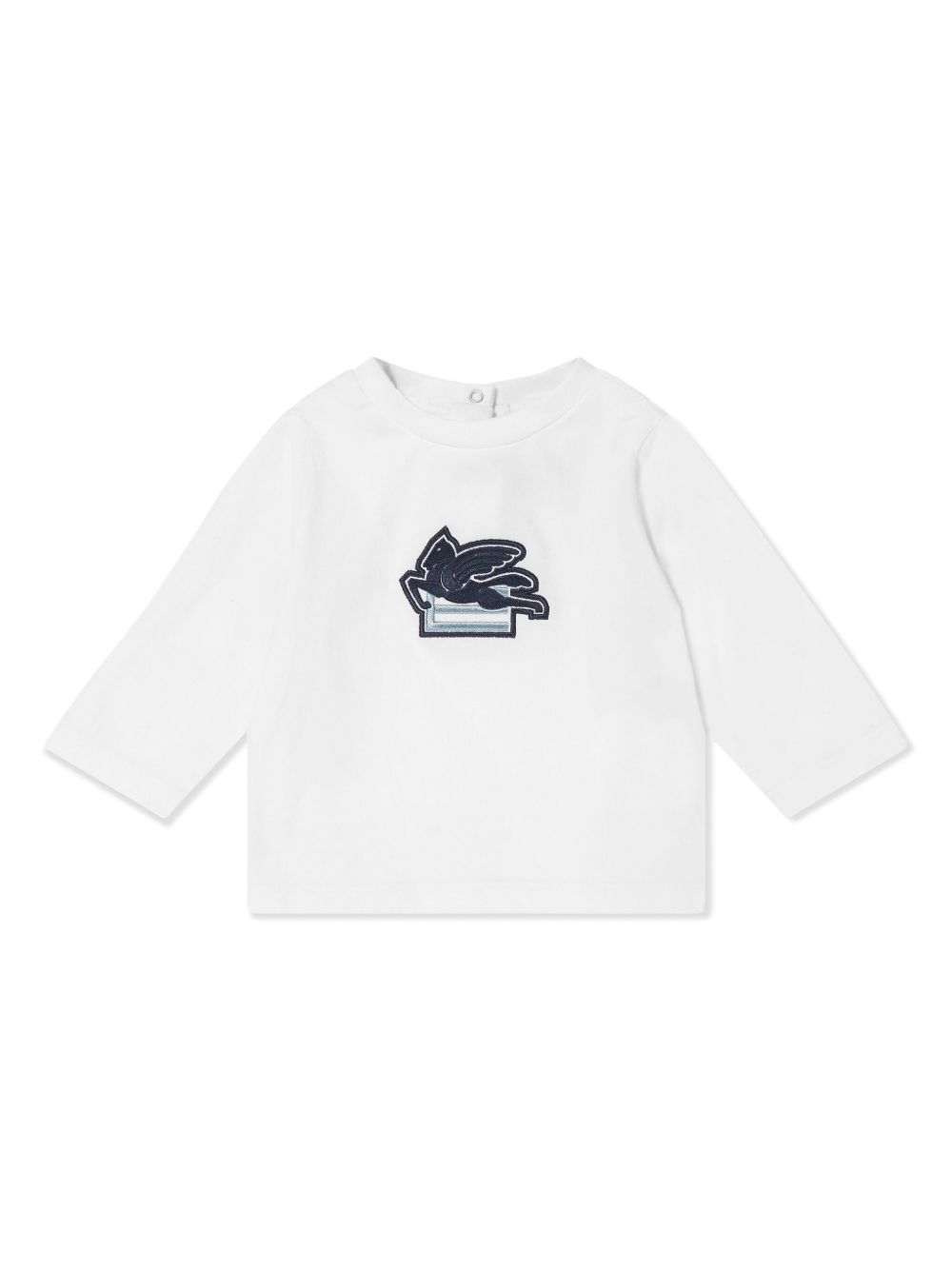 ETRO KIDS logo刺绣T恤 - 中性色