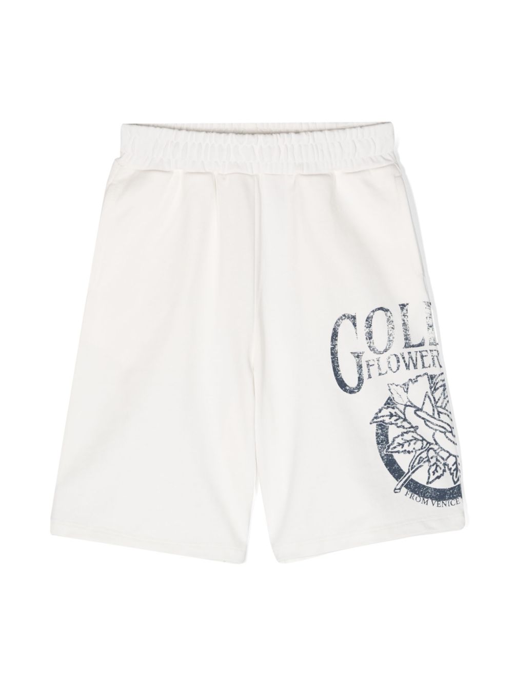 Golden Goose Kids 中腰运动短裤 - 白色