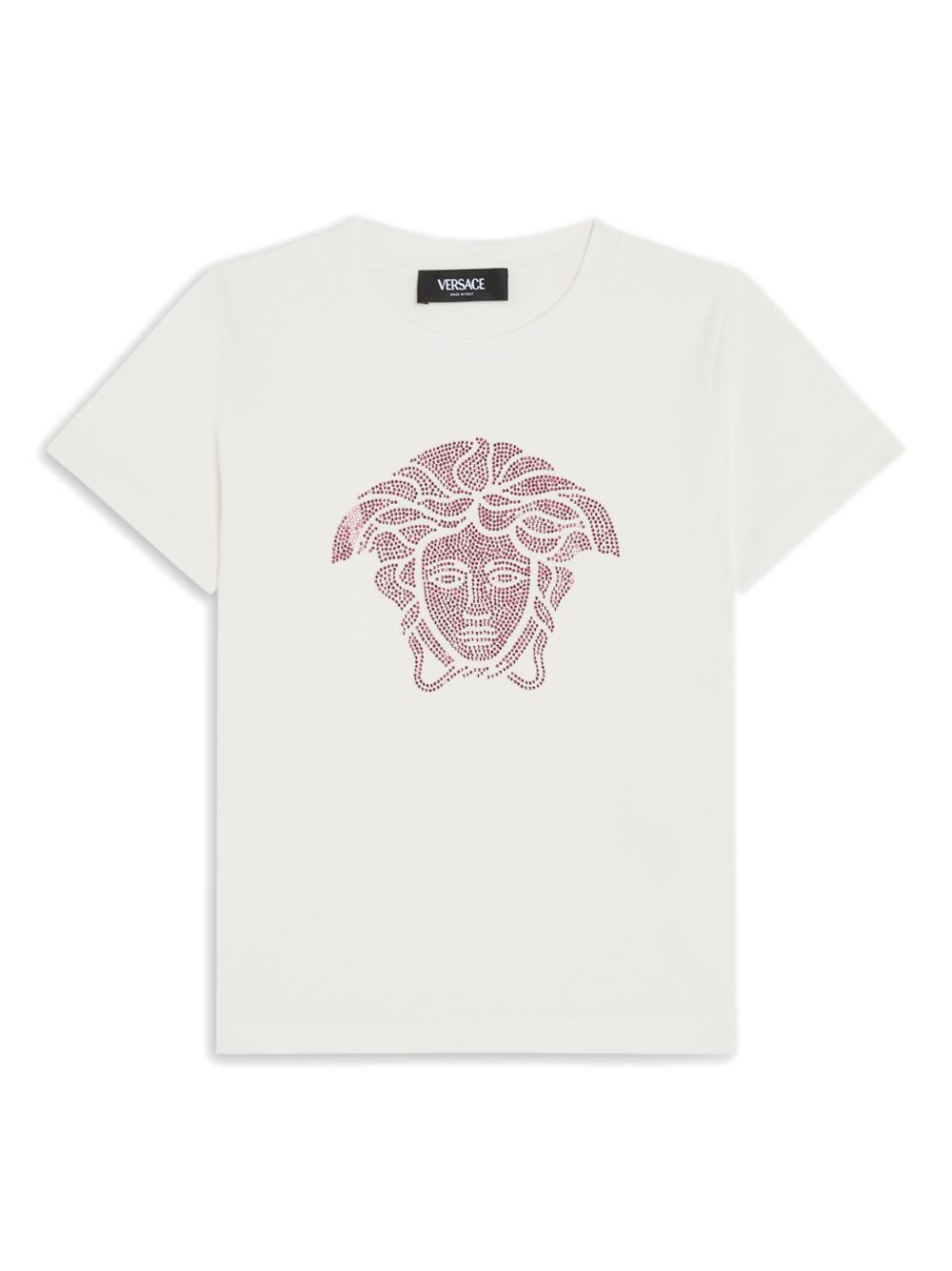 Versace Kids 美杜莎棉T恤 - 白色