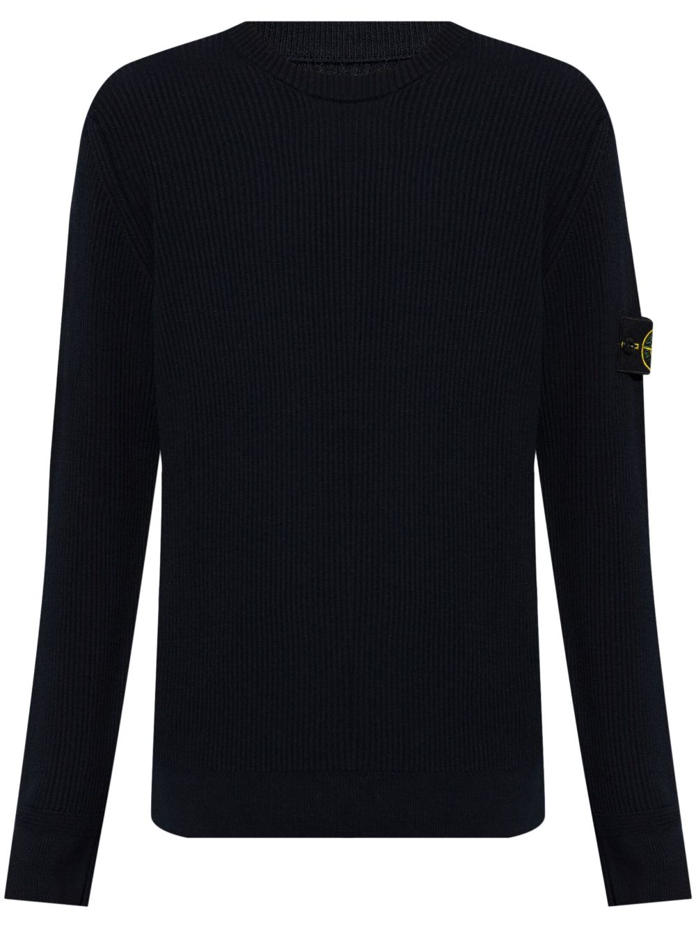 Stone Island 罗盘图案羊毛毛衣 - 蓝色