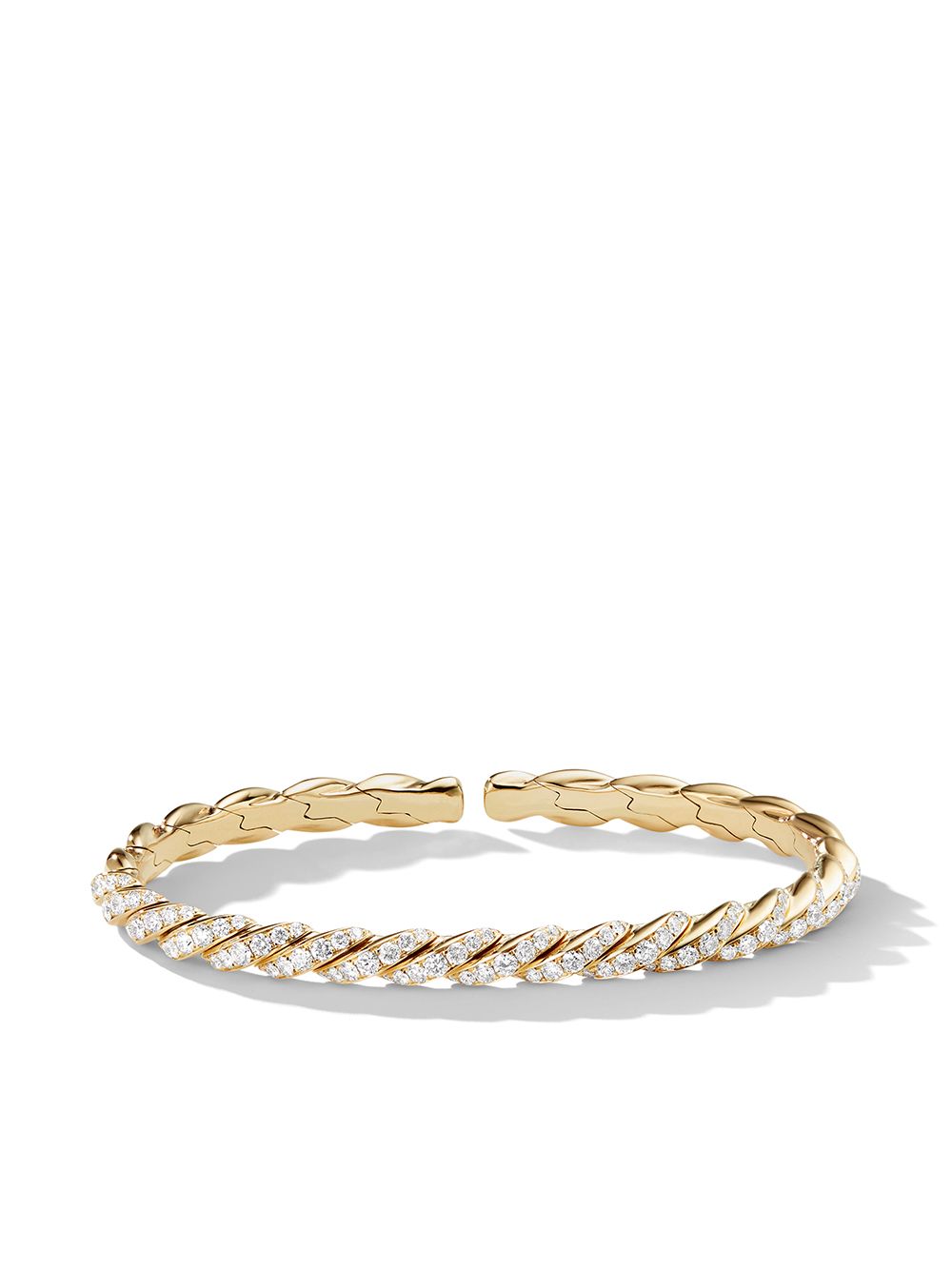 David Yurman pavéflex 18k黄金钻石手链 - 金色