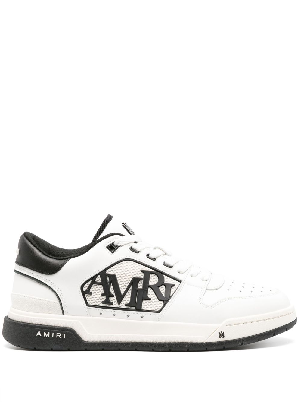 AMIRI logo压纹皮质运动鞋 - 白色