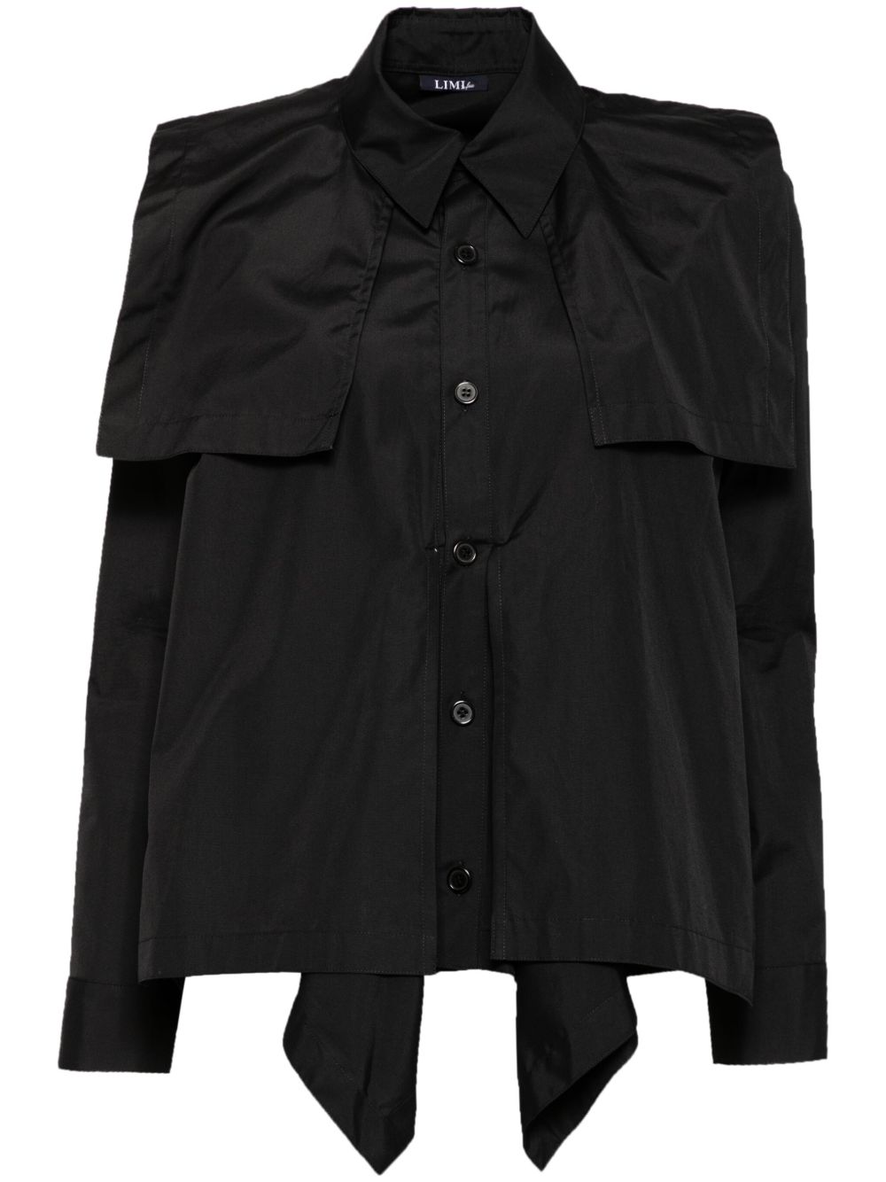 Yohji Yamamoto 经典棉衬衫 - 黑色