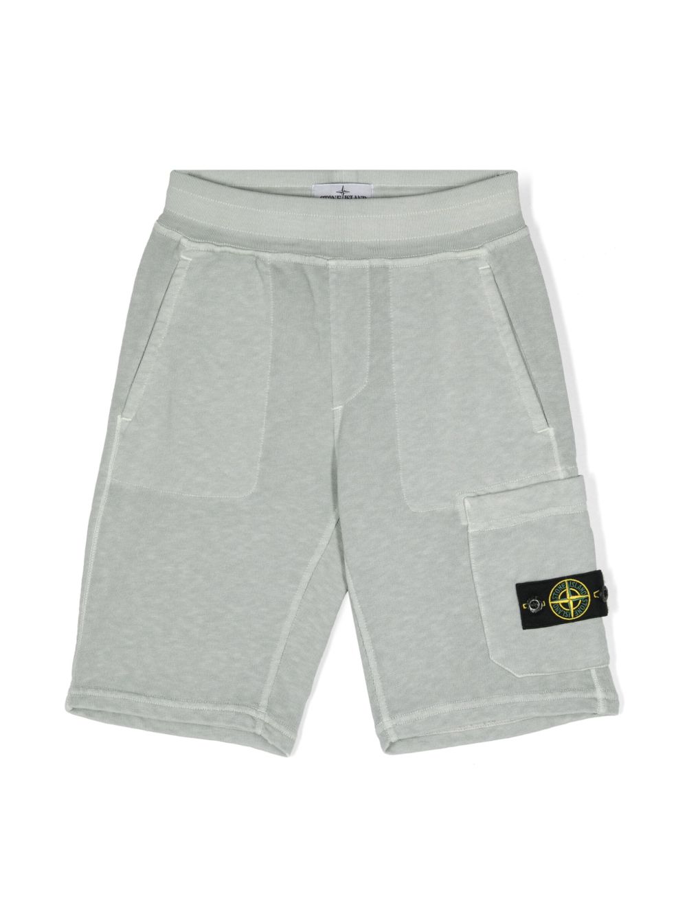 Stone Island Junior Compass 徽章运动短裤 - 灰色