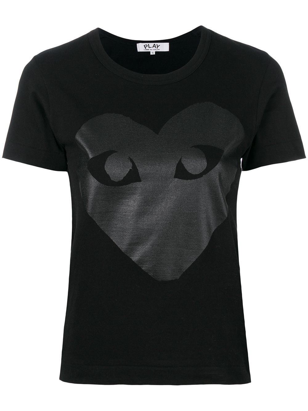 Comme Des Garçons Play logo印花T恤 - 黑色