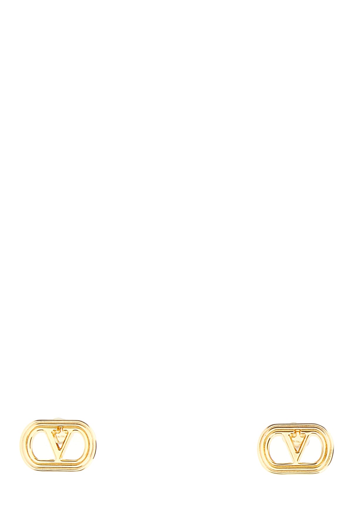 Valentino Garavani Gold Metal Ovalette Earrings