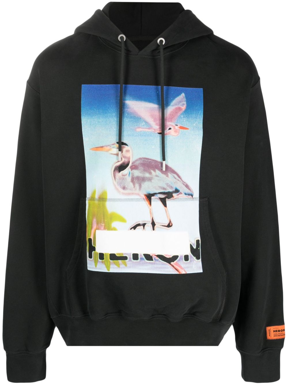 Heron Preston Censored 图案印花棉连帽衫 - 绿色