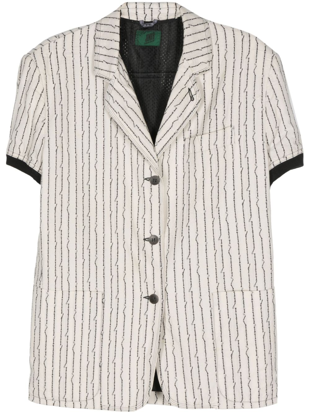 Jean Paul Gaultier Pre-Owned 骨头图案条纹夹克（1990年代典藏款） - 中性色