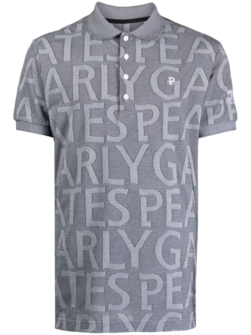 PEARLY GATES logo提花polo衫 - 灰色