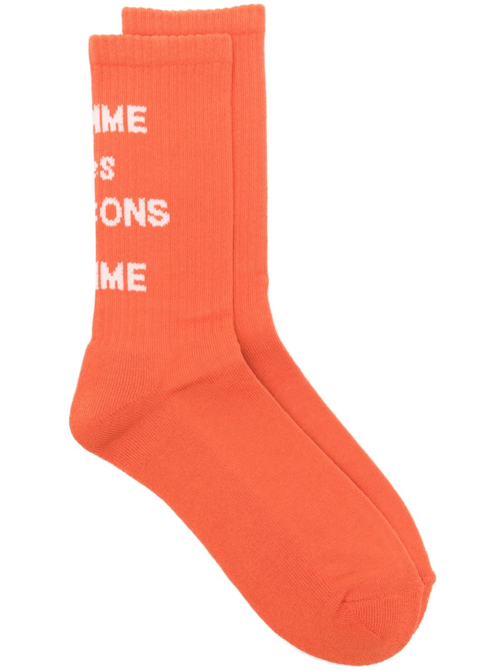 Comme des Garçons Homme logo提花针织袜 - 橘色