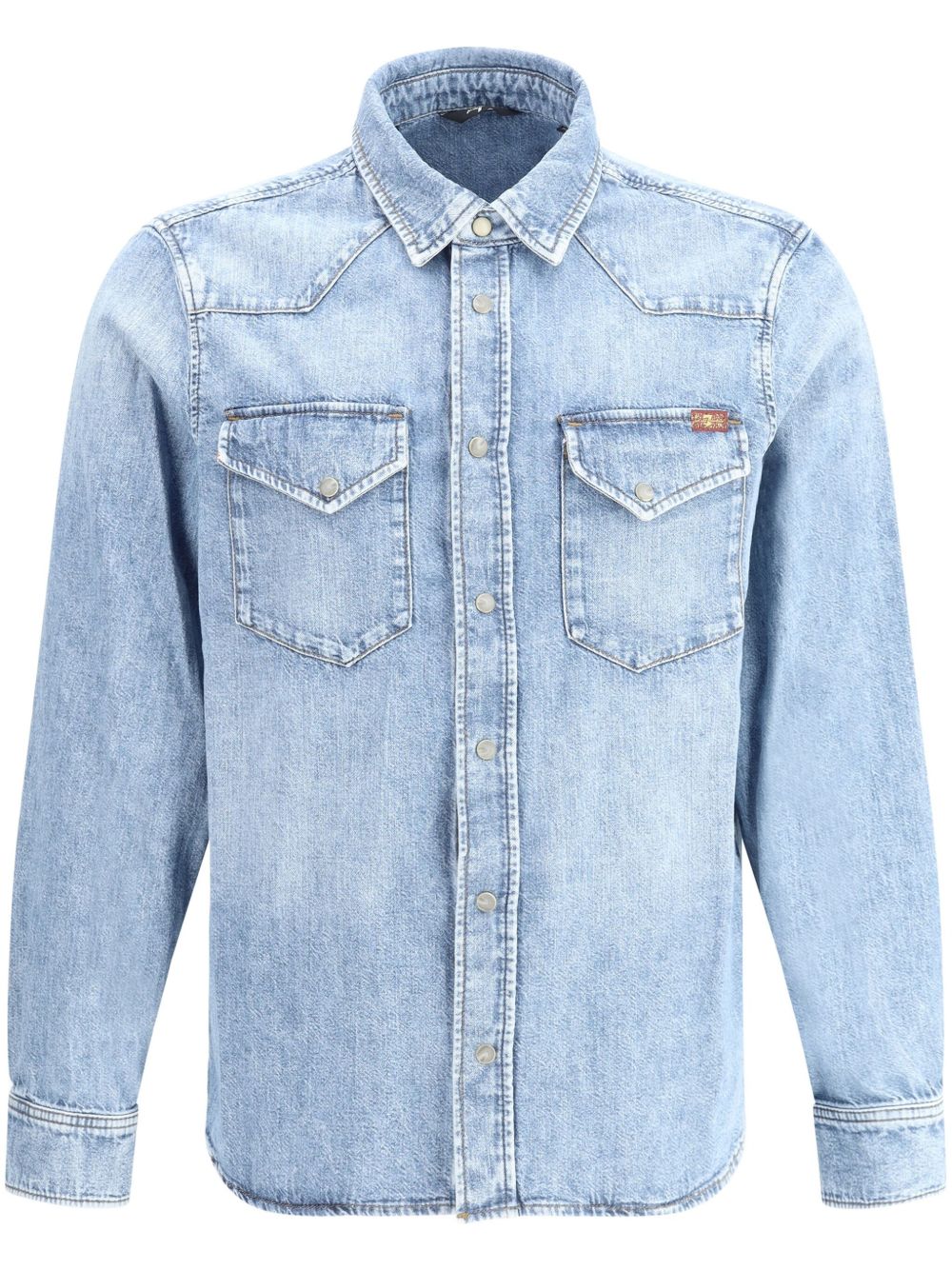 7 For All Mankind 盖袋牛仔衬衫 - 蓝色
