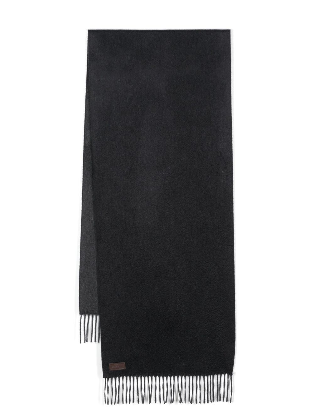 Canali 流苏细节围巾 - 蓝色