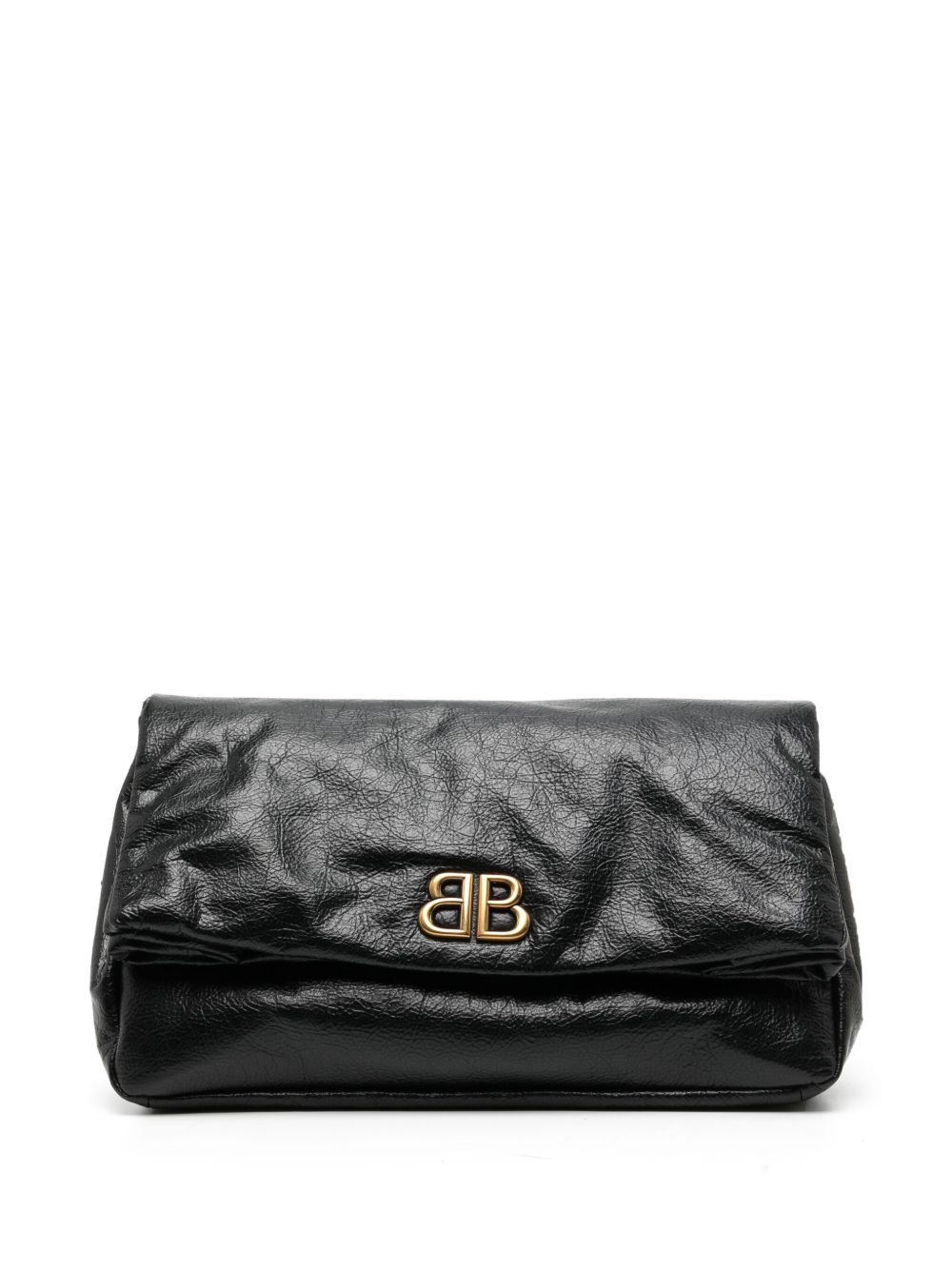 Balenciaga Monaco 皮质手拿包 - 黑色