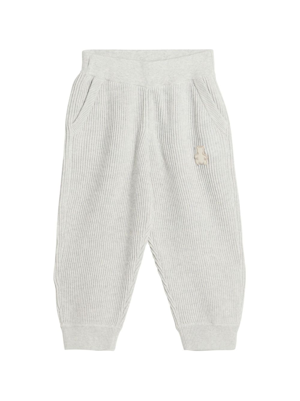 Brunello Cucinelli Kids Bernie 针织长裤 - 灰色
