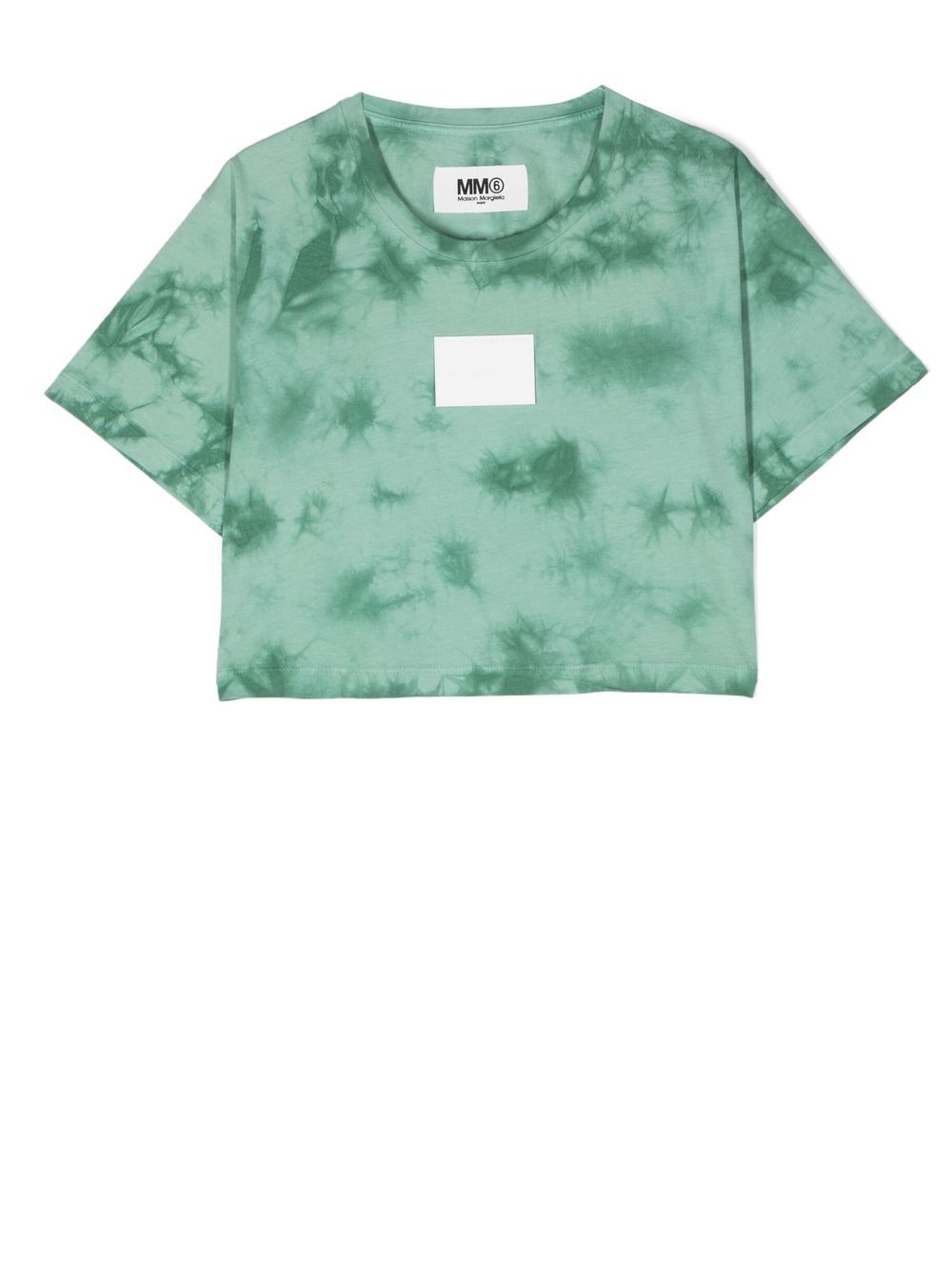 MM6 Maison Margiela Kids 标贴短袖T恤 - 绿色