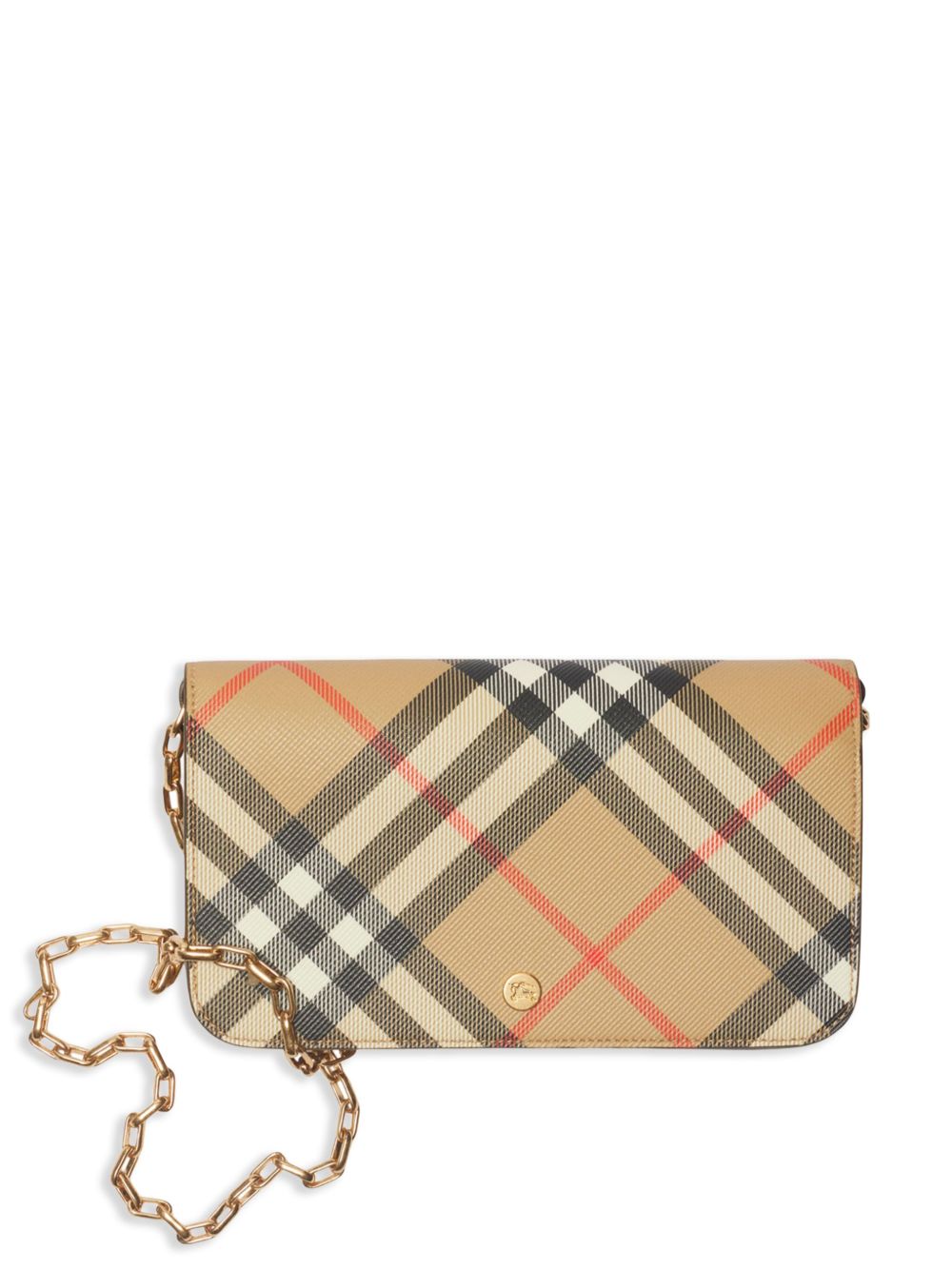 Burberry Check 搭链带钱包 - 中性色