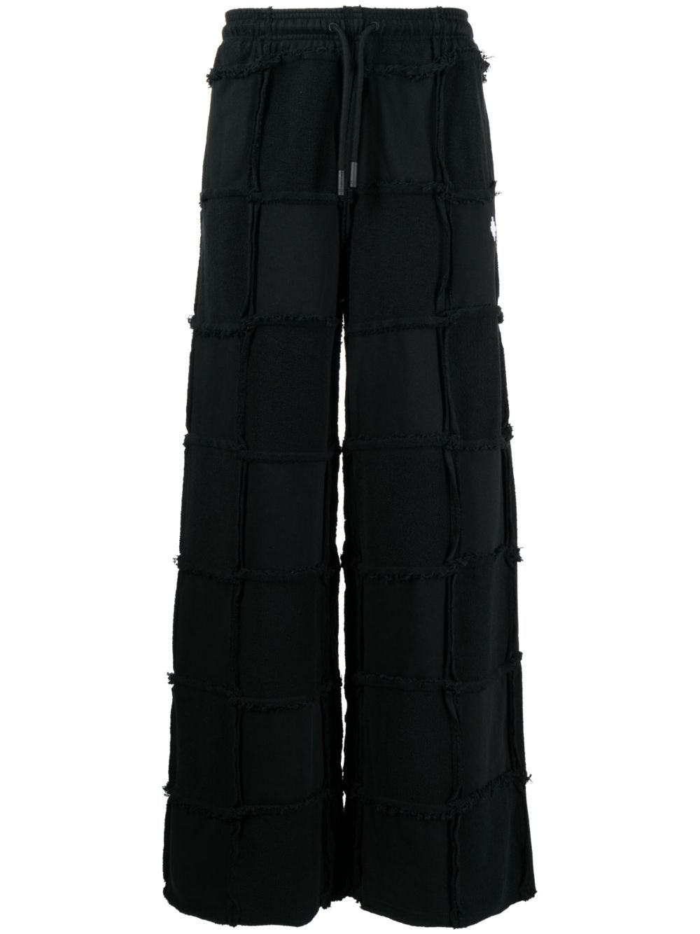 Marcelo Burlon County of Milan 里外反穿磨损边抽绳长裤 - 黑色