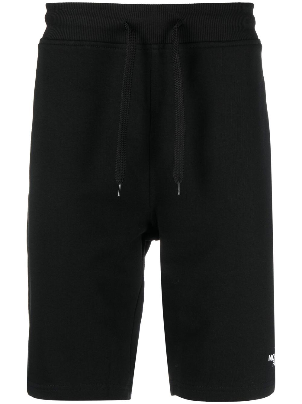 The North Face logo刺绣及膝短裤 - 黑色