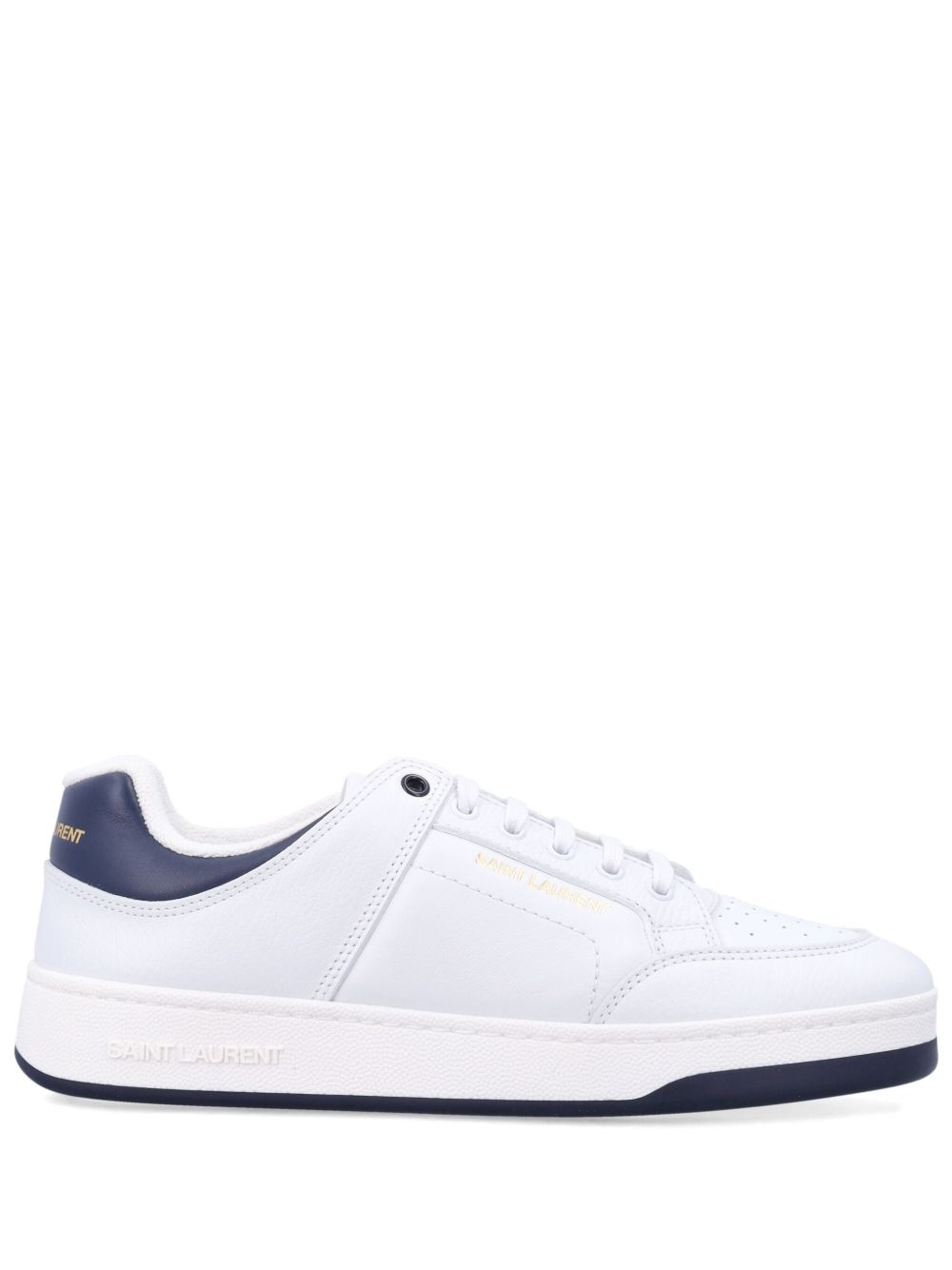 Saint Laurent SL/61 皮质运动鞋 - 白色