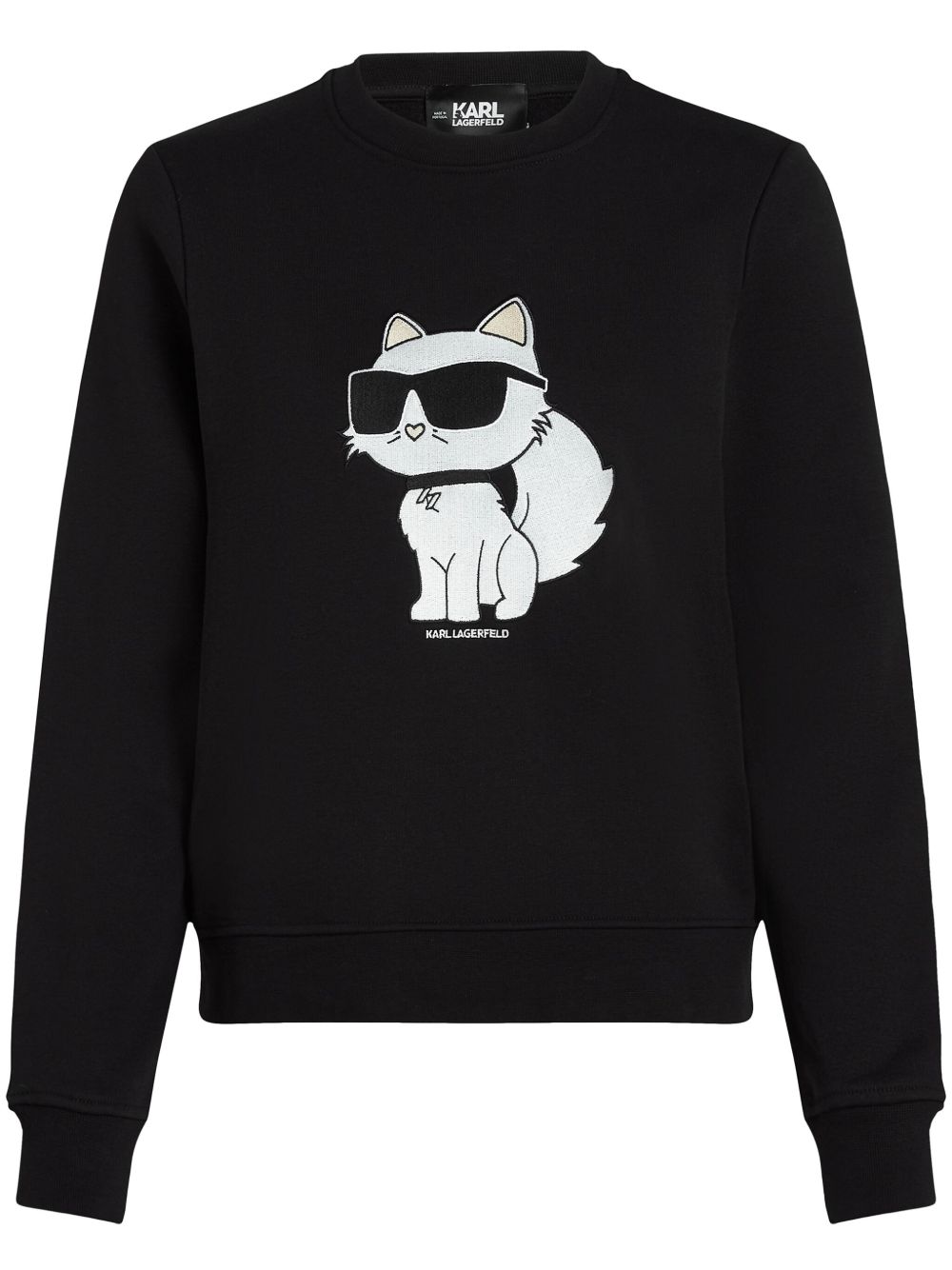 Karl Lagerfeld Ikon Choupette 卫衣 - 黑色