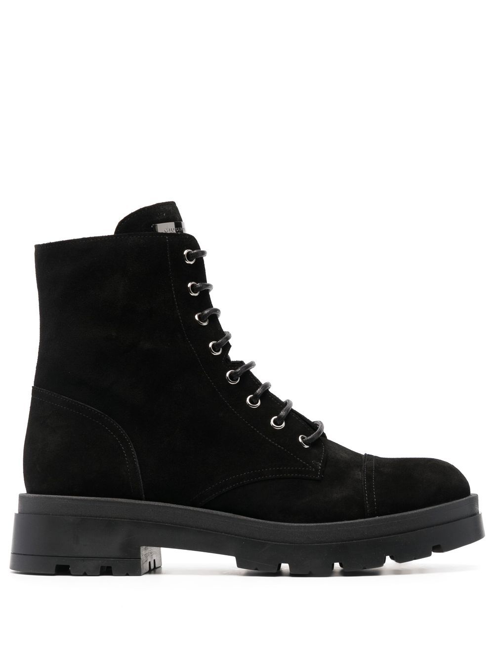 Giuseppe Zanotti Rombos 绒面皮工装靴 - 黑色