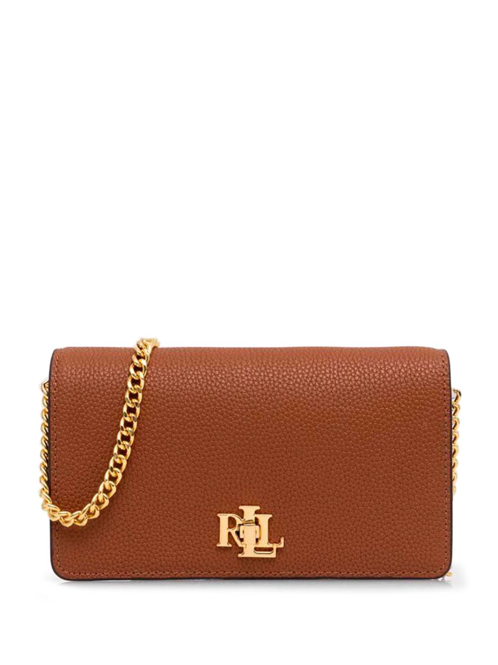 Lauren Ralph Lauren logo雕刻迷你包 - 褐色