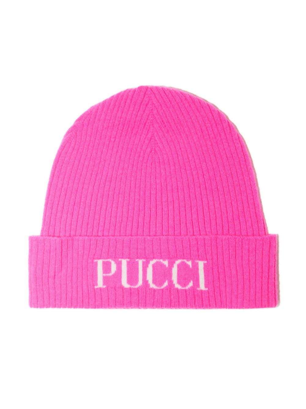 PUCCI Junior logo嵌花套头帽 - 粉色