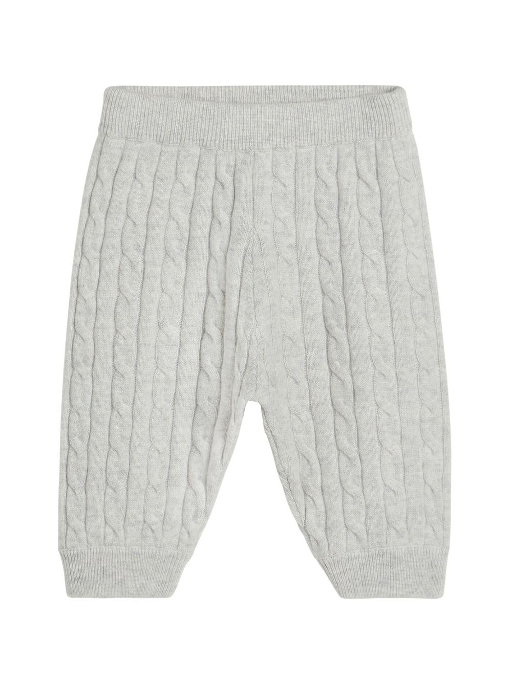 Brunello Cucinelli Kids 粗绞花针织长裤 - 灰色