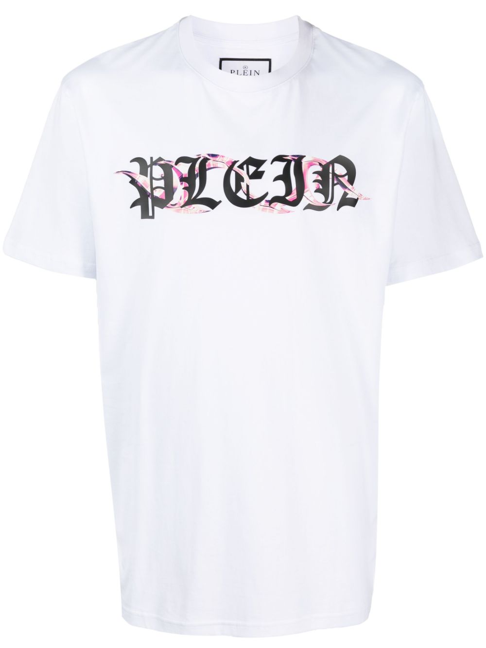 Philipp Plein logo印花棉T恤 - 白色