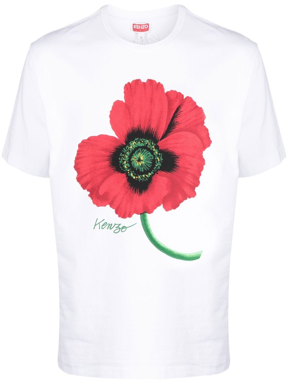 Kenzo Poppy 印花超大款T恤 - 白色