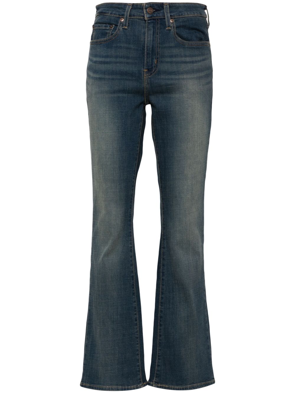 Levi's 725 高腰微喇牛仔裤 - 蓝色