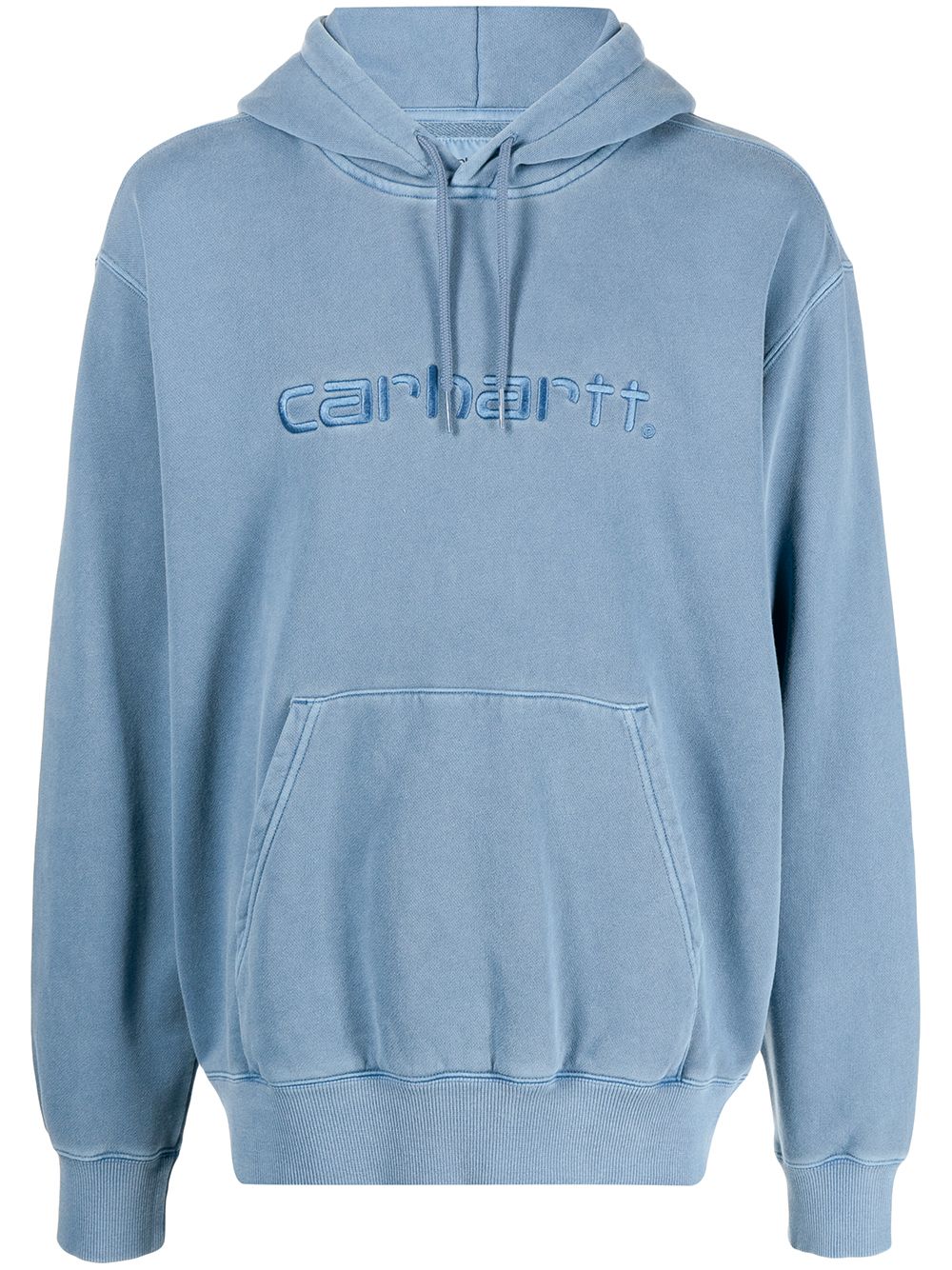 Carhartt WIP logo刺绣连帽衫 - 蓝色