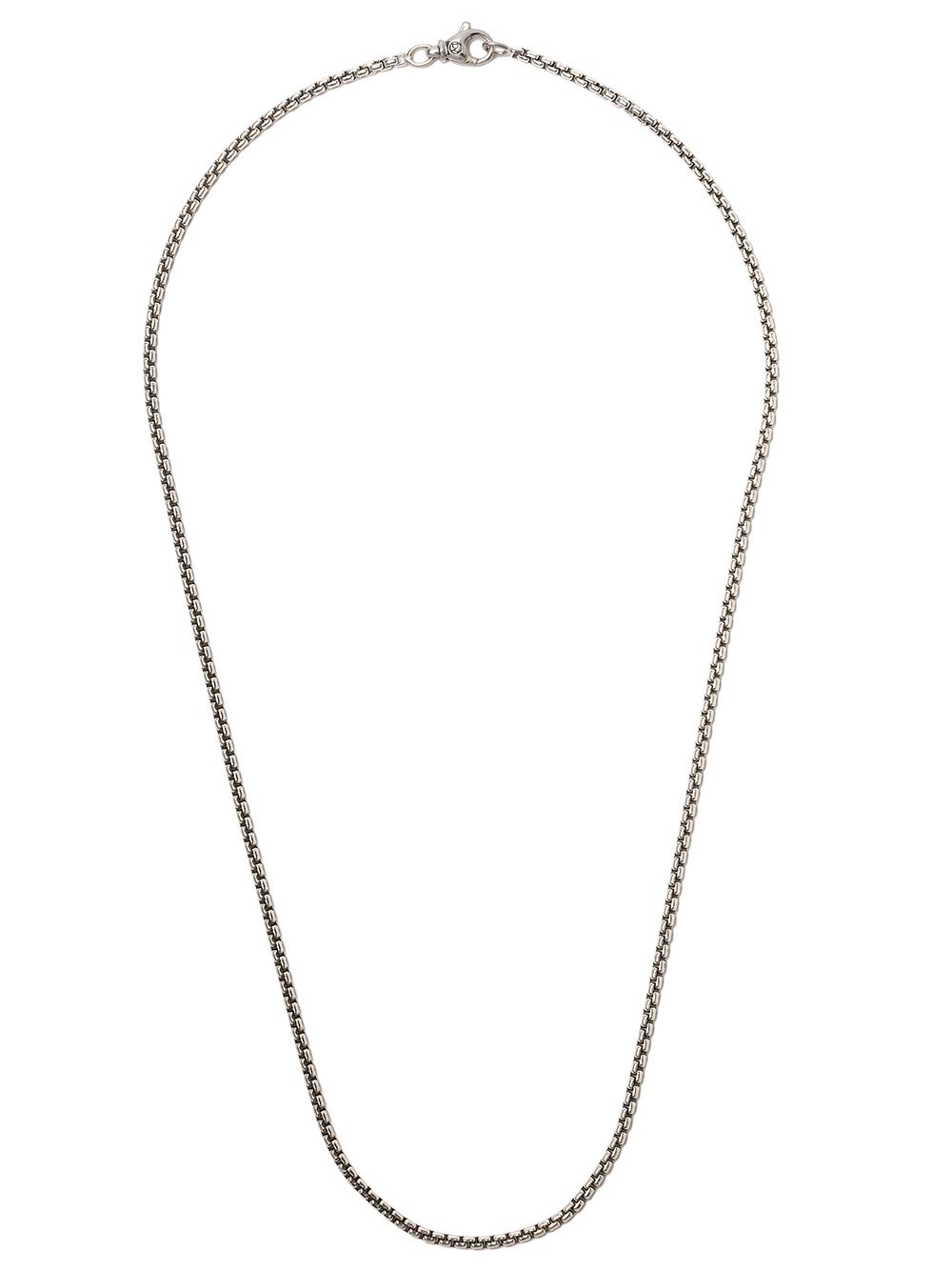 David Yurman 纯银 Box Chain 项链 - 银色
