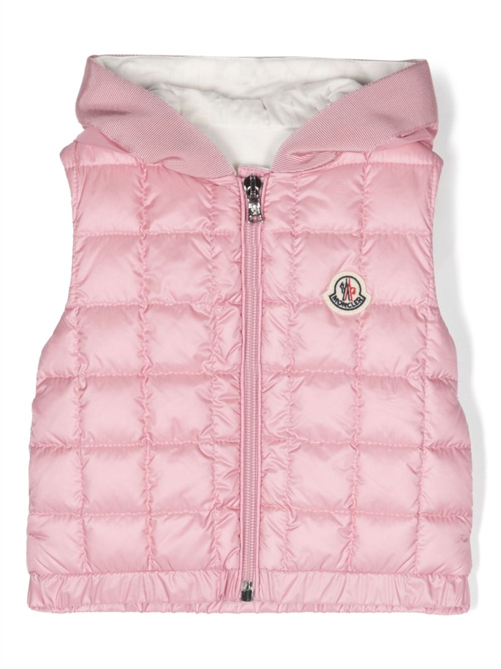 Moncler Enfant 标贴填充马甲 - 粉色